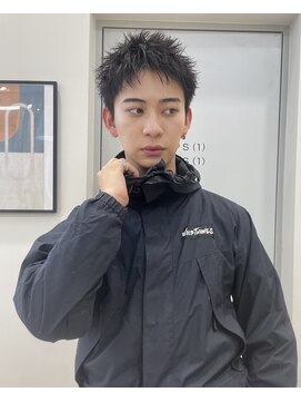 ハニー 町田(HONEY) メンズショート/ピンパーマ/スパイキーショート/黒髪