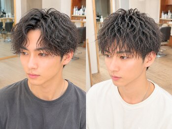 ティジェイ天気予報 メンズ 岐阜店(TJ天気予報 Men's)の写真/再現性の高いパーマで、忙しい朝も手早く格好良く★髪質に合わせた提案で、大人の余裕と色気を引き出す。