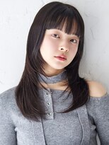 オーバーヘアー 倉敷店(over hair)&nbsp;【over hair】前髪縮毛矯正×顔回りレイヤーカット×暗髪カラー