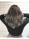 グレージュアッシュ グラデーションカラー シルバーグレー