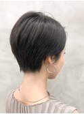 大人かわいい似合わせ黒髪ベリーショート＜徳竹＞