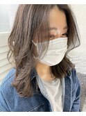 20代30代40代愛されアッシュ綺麗めデジタルパーマスタイル