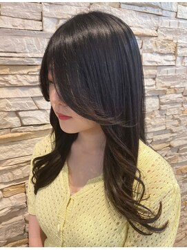 アロマ ヘアルーム 池袋店(AROMA hair room) ダークアッシュグレージュカラーロングレイヤー/池袋/池袋東口