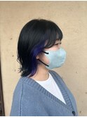 イヤリングカラー|ネイビーグレー/20代/30代/40代