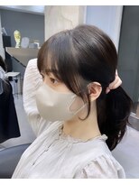 韓国レイヤー/韓国風/ボブ/髪質改善/黒髪/ブリーチなし〔池袋〕