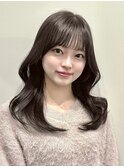 韓国風/くびれ/レイヤー/小顔/前髪/透明感