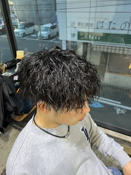 アノ(Ano.) ツイストパーマ波巻きスパイラルパーマツーブロックパーマメンズ