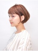 20代30代40代/ミニボブ/ワンカールパーマ/ミルクティー/清澄白河