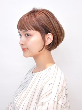 アイスバーグ(eyesburg) 20代30代40代/ミニボブ/ワンカールパーマ/ミルクティー/清澄白河