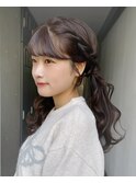 編み込みツインヘア