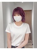 ラベンダーピンク /  切りっぱなしボブ