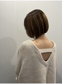 切りっぱなしボブ、おしゃれハイライト