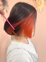 サロン ド ユーア(salon de yuua)&nbsp;広島　中区大手町美容院　インナーカラー　オレンジカラー