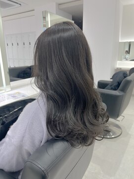 ノーム(NORME) 【ツナ】ブリーチなし透明感カラー アッシュグレーカラー