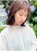 [K-two]ココアブラウン シースルー前髪 グラボブ[天王寺/阿倍野]