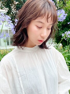 ケーツー あべのキューズモ－ル店(K-two) [K-two]ココアブラウン シースルー前髪 グラボブ[天王寺/阿倍野]