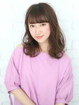 ハチ(hachi) 小顔無造作カール/ブラウン/20代30代40代50代