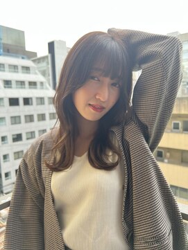 ロンド ストラーダ 心斎橋(Lond strada) 韓国前髪顔周りロング×デザインカラー[心斎橋/髪質改善]