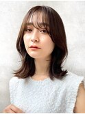 イメチェンハッシュカットフルバング似合わせカットくびれヘア