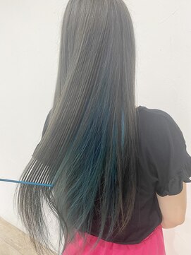 ヘアデザイン マノス(hair design mano's) インナーカラー/グレージュ/ブルー/透明感抜群
