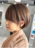 30代40代大人女性/前髪ありショートボブ/ショートヘア/髪質改善