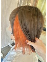 ココカラヘアー ニコ(cococara hair nico) オレンジカラー/ブリーチカラー/ボブヘアー/インナーカラー