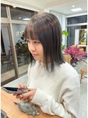 透明感 トーンダウンカラー チラッと ブルー