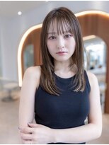 オースティン 調布アミックス(AUSTIN)&nbsp;大人かわいい前髪セシルカットココアブラウンフリンジウェーブ