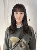 コフィー バイ メルト 吉祥寺(cofy by melt)&nbsp;【中澤彩乃】顔まわりレイヤー姫カットフルバングダークブラウン