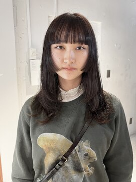 コフィー バイ メルト 吉祥寺(cofy by melt) 【中澤彩乃】顔まわりレイヤー姫カットフルバングダークブラウン