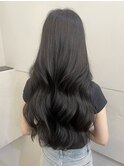 ダークグレージュレイヤーロング韓国ヘア髪質改善【横浜】