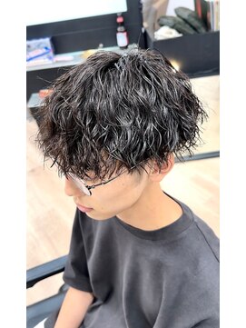 ヒビヲ(HIBIO) ツイストスパイラルパーマツーブロックメンズマッシュメンズヘア