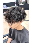 ツイストスパイラルパーマツーブロックメンズマッシュメンズヘア