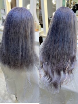 コル(CoL) ハイトーンロング♪ラベンダーグレーカラー