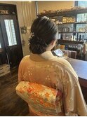 着物シニヨンヘア