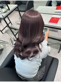 韓国 くびれロング レイヤー ワンホンヘア 小顔前髪