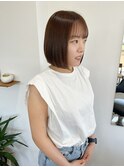 グレージュ×ボブ