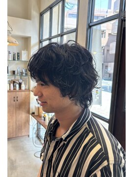 ポレポレハッピーヘアワーク POREPORE HAPPY HAIR WORK ◎スパイラルパーマ+マッシュウルフ◎
