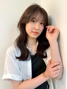 アンニュ(annuy) 韓国風巻き 韓国ヘア くびれヘア 前髪カット ココアブラウン