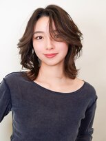 ラフィスヘアーグロー 中百舌鳥店(La fith hair glow)&nbsp;【La fith】レイヤーボブ×カーテンバング×くびれシルエット