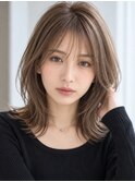 30代40代50代/白髪ぼかしハイライトカラー/ミディアムレイヤー