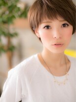 カバーヘア ブリス 上尾西口店(COVER HAIR bliss)&nbsp;オン眉斜めバング小顔耳かけナチュラルカラー上尾20代30代40代a!