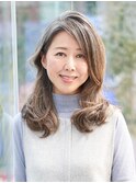 【えがお美容室】40代50代に人気☆巻き髪セミロング