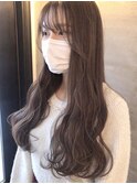 ロング*艶感チョコレートベージュ