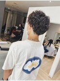 ワイルドアップバング×ソフトツイストスパイラル×ツーブロック