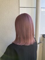 ラべリー 池袋(LOVELEY)&nbsp;ピンクベージュ　切りっぱなしボブ