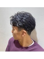 ヒロギンザ 新橋銀座口店(HIRO GINZA) かきあげ風ビジネスパーマスタイル