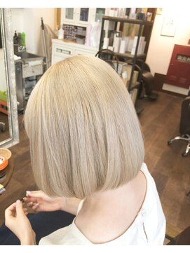 ワンイレブン 新橋銀座口(ONE_ELEVEN) #ブリーチ#ダブルカラー#ブロンドカラー#外国人風