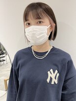 ラミエバイメルト 下北沢(lamie by melt)&nbsp;村上/ピンクベージュインナーカラーブリーチミニボブ20代30代