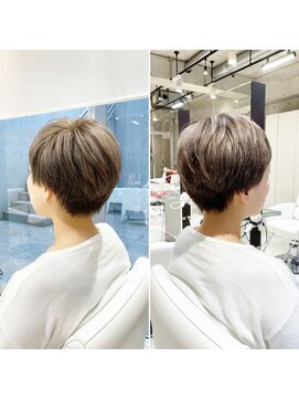 レンジシ オモテサンドウ(RENJISHI omotesando) グレージュブラウンの透明感ベリーショート!<本橋寛道>